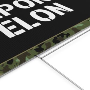 Deport Elon Yard Sign, Anti Trump Yard Sign