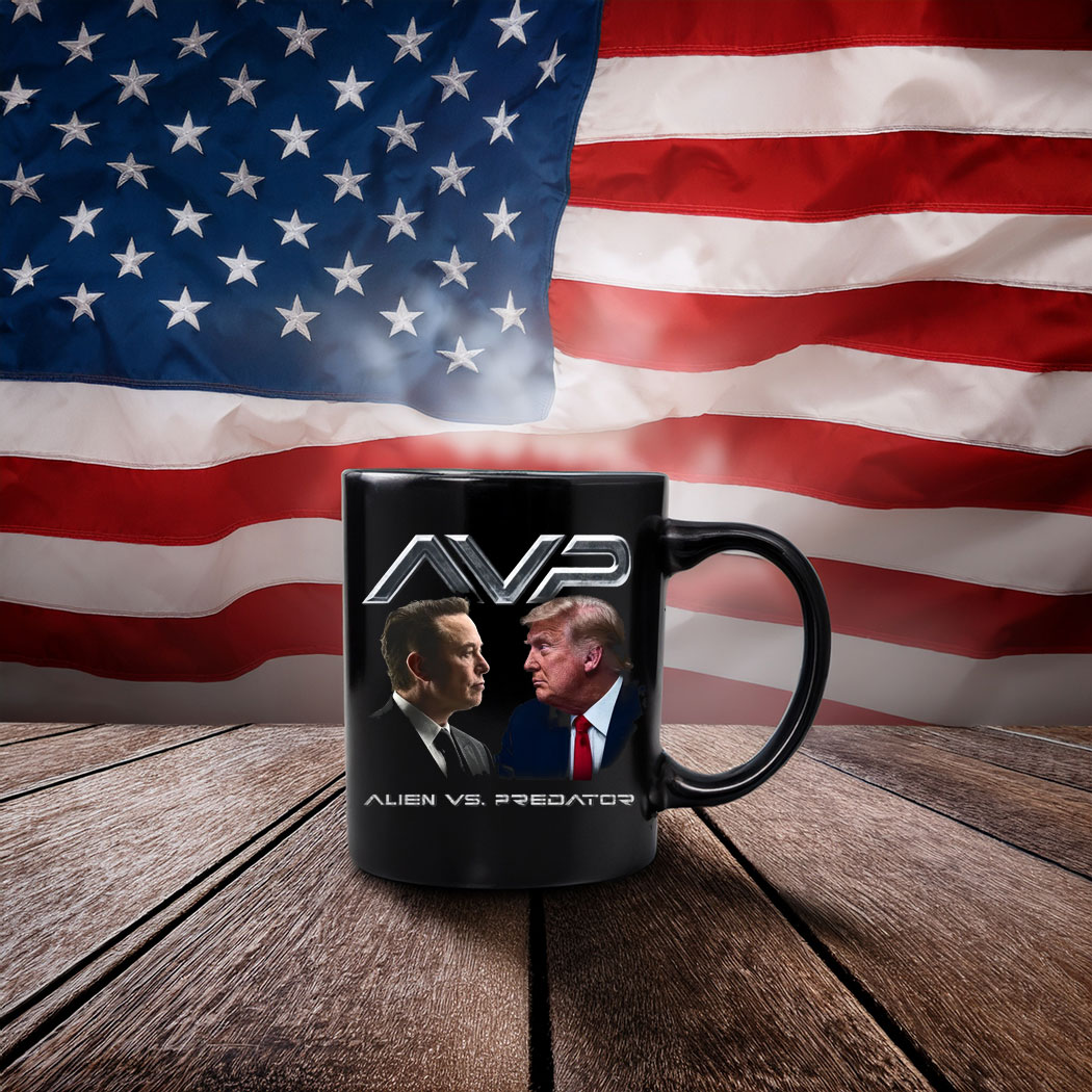 Alien vs Predator Trump vs Elon Mug