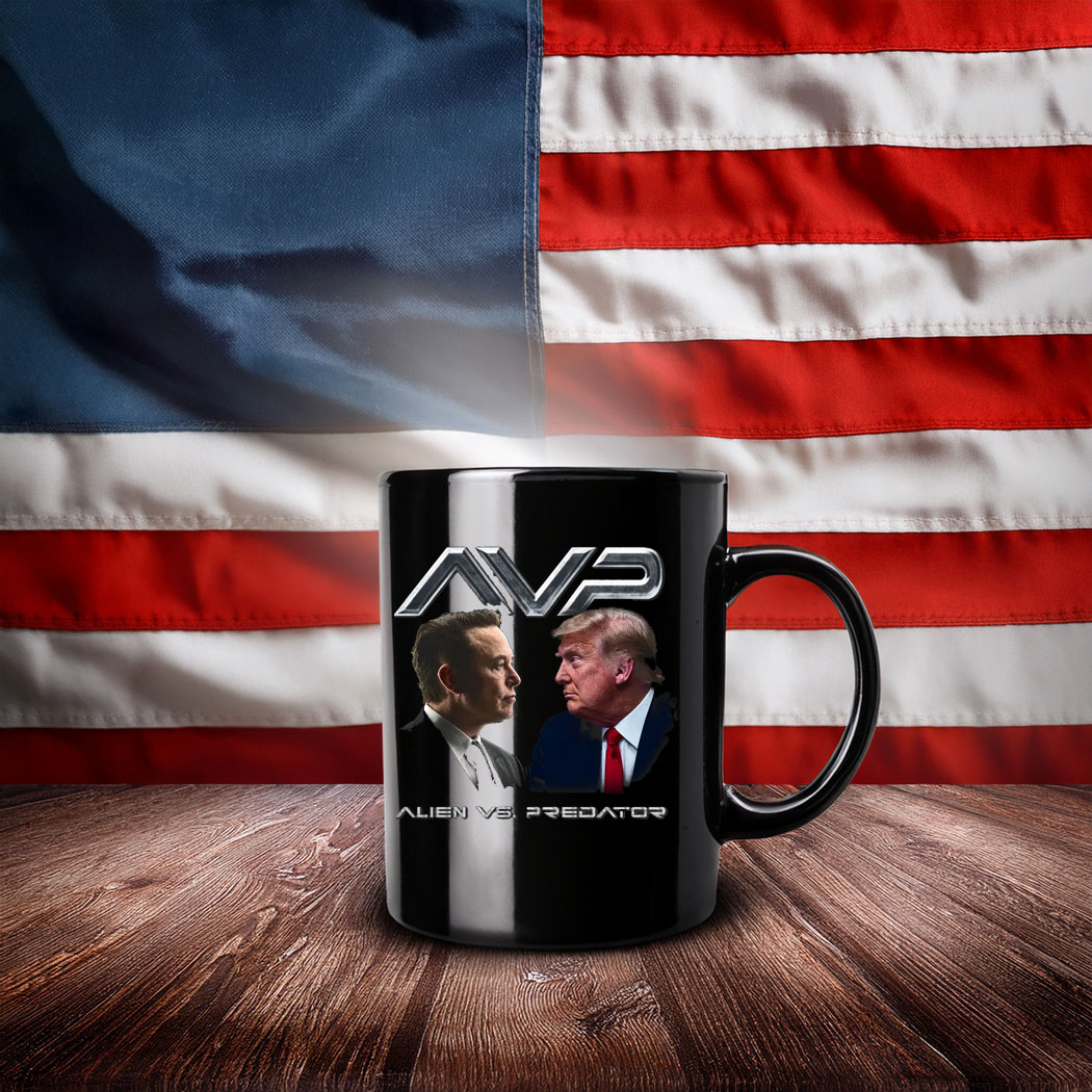 Alien vs Predator Trump vs Elon Mug
