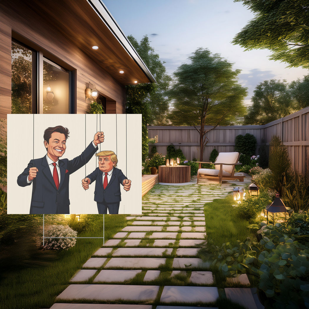 Elon Controlling Trump Yard Sign