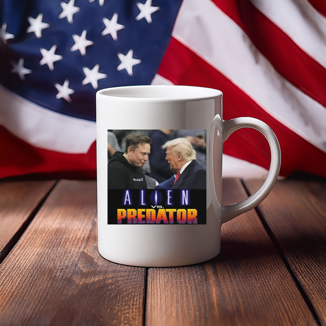 Trump vs Elon - Alien vs Predator Mug