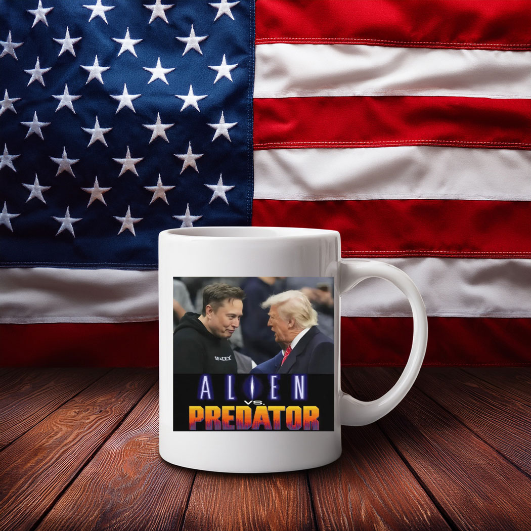Trump vs Elon - Alien vs Predator Mug