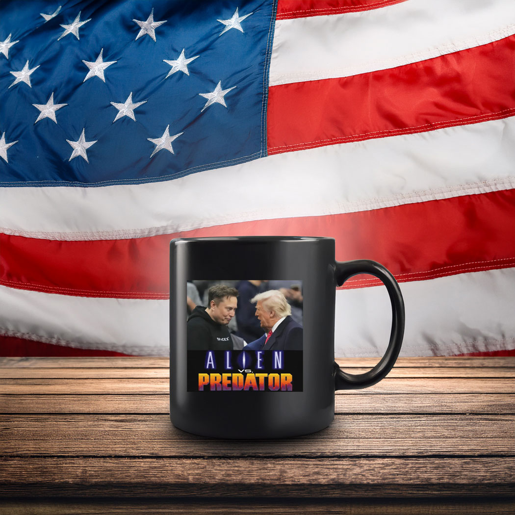 Trump vs Elon - Alien vs Predator Mug