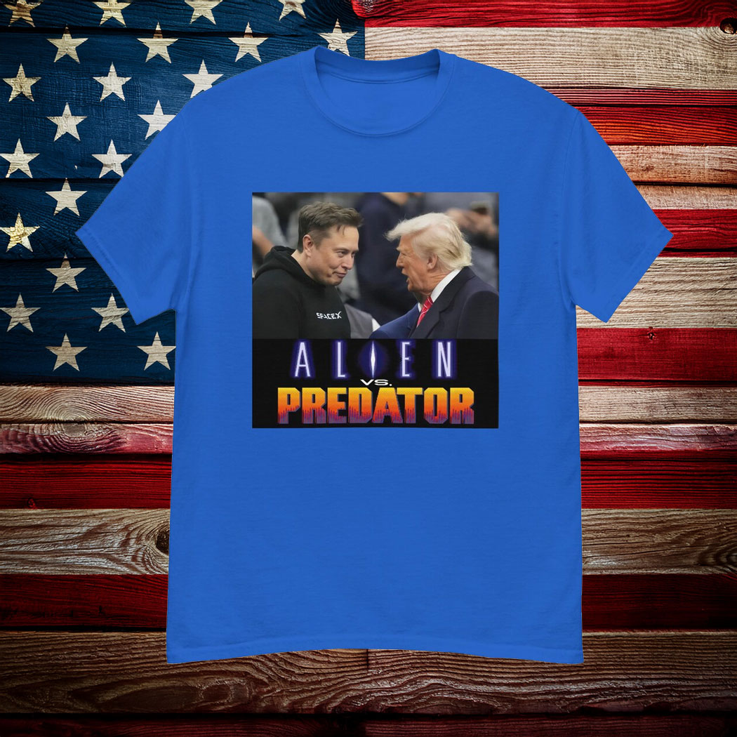 Trump vs Elon - Alien vs Predator T-Shirt