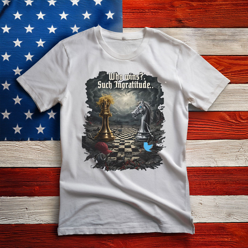 Trump vs Elon Satirical Chess Shirt, Political Dystopia T-Shirt