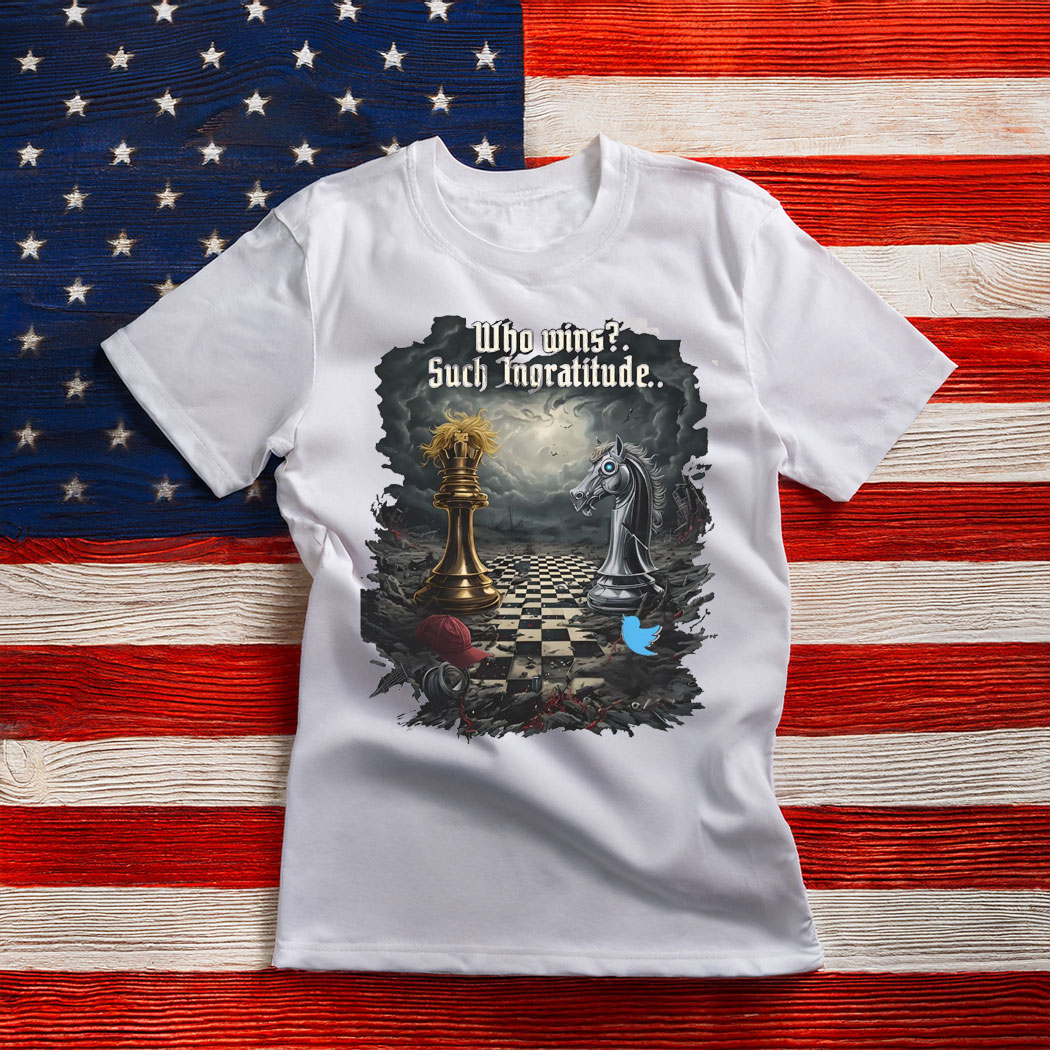 Trump vs Elon Satirical Chess Shirt, Political Dystopia T-Shirt