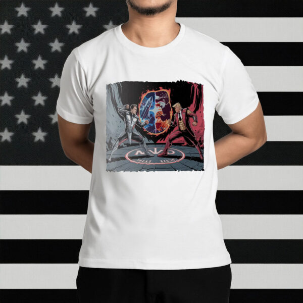 Trump vs Musk - Rocket vs Bald Eagle Comic Style Donald Trump Shirt