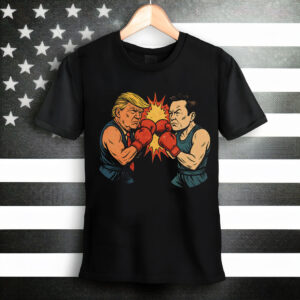 Trump vs Musk Shirt Trendy Vintage Elon Musk Donald Trump Tee