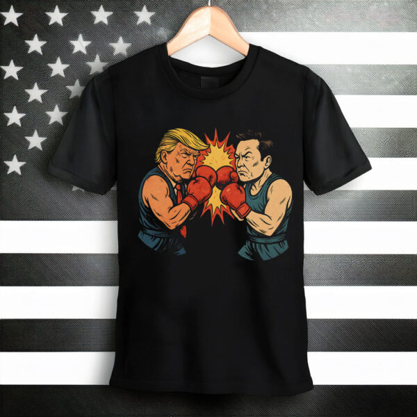 Trump vs Musk Shirt Trendy Vintage Elon Musk Donald Trump Tee