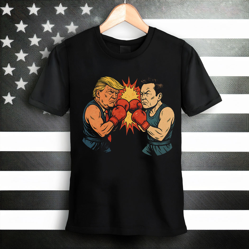 Trump vs Musk Shirt Trendy Vintage Elon Musk Donald Trump Tee