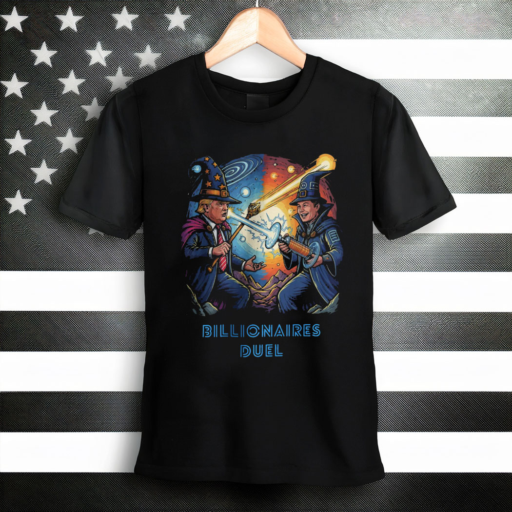 Trump vs Musk T-Shirt, Satirical Political Tech Rivalry Design